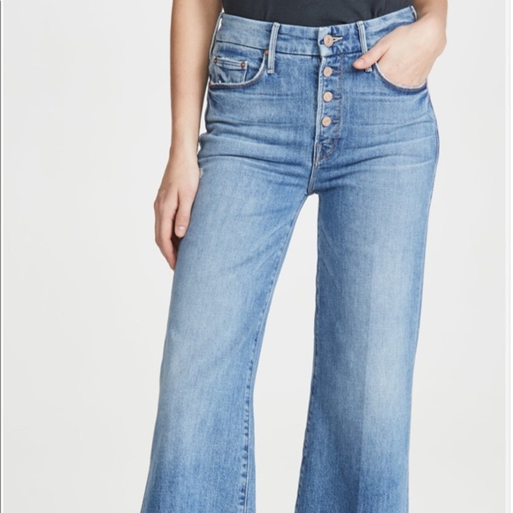 NWT MOTHER Denim The Pixie Roller Ankle Fray High Rise Let's Kick It Jeans 27